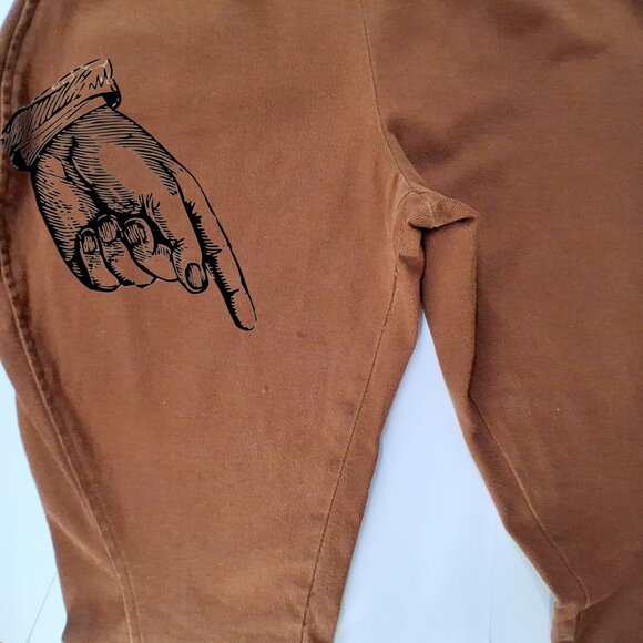 Vintage Ralph Lauren 80s Jodhpurs Brown Lace Up Cropped Heritage Pants SZ 8 - Picture 6 of 11